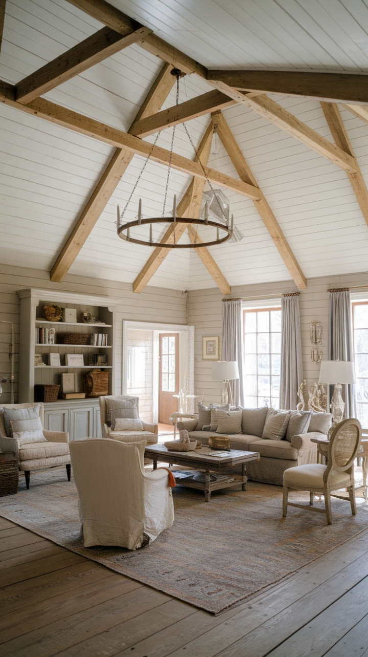 Embracing Country Charm with High Ceilings and Vintage Accents