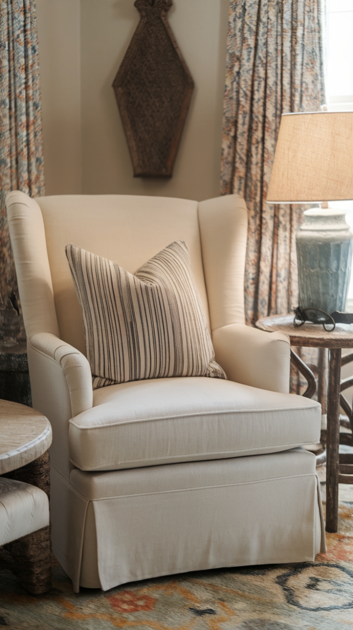 Charming Modern Farmhouse Armchair for Cozy Living