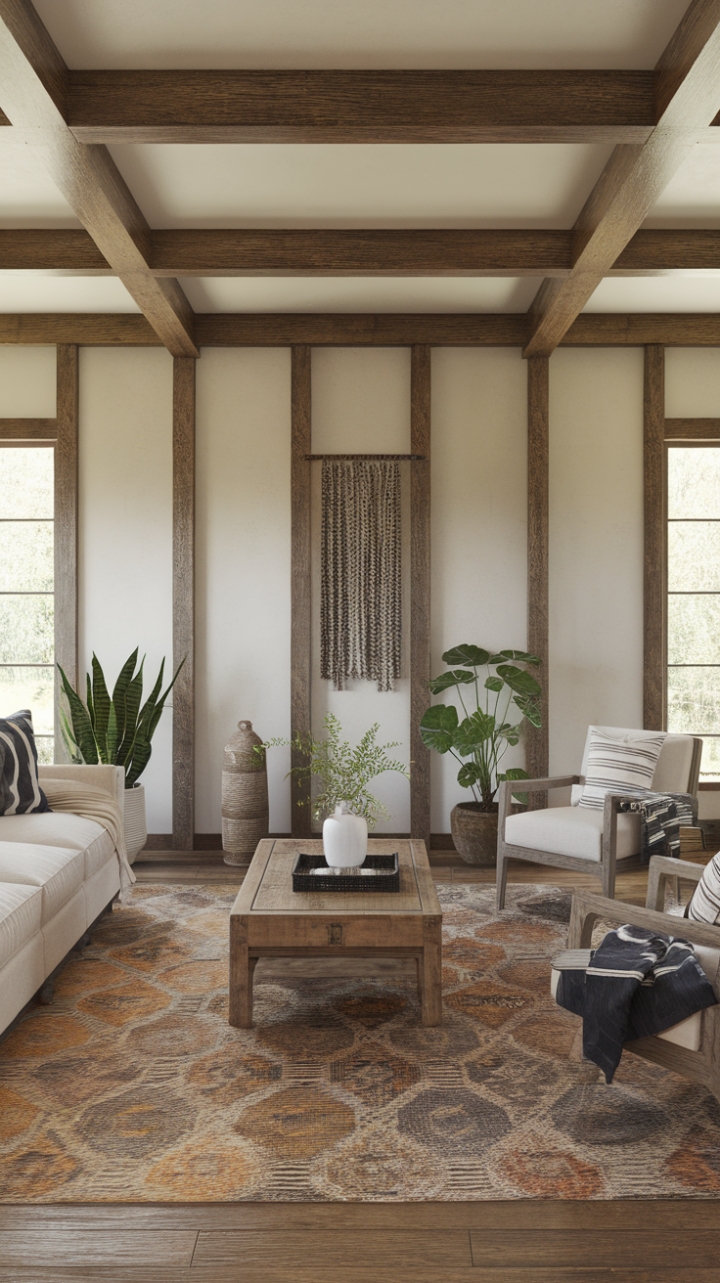 Rustic Charm and Natural Elegance in the Living Space