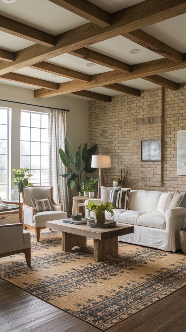 Modern Farmhouse Charm: Cozy Living Room Retreat