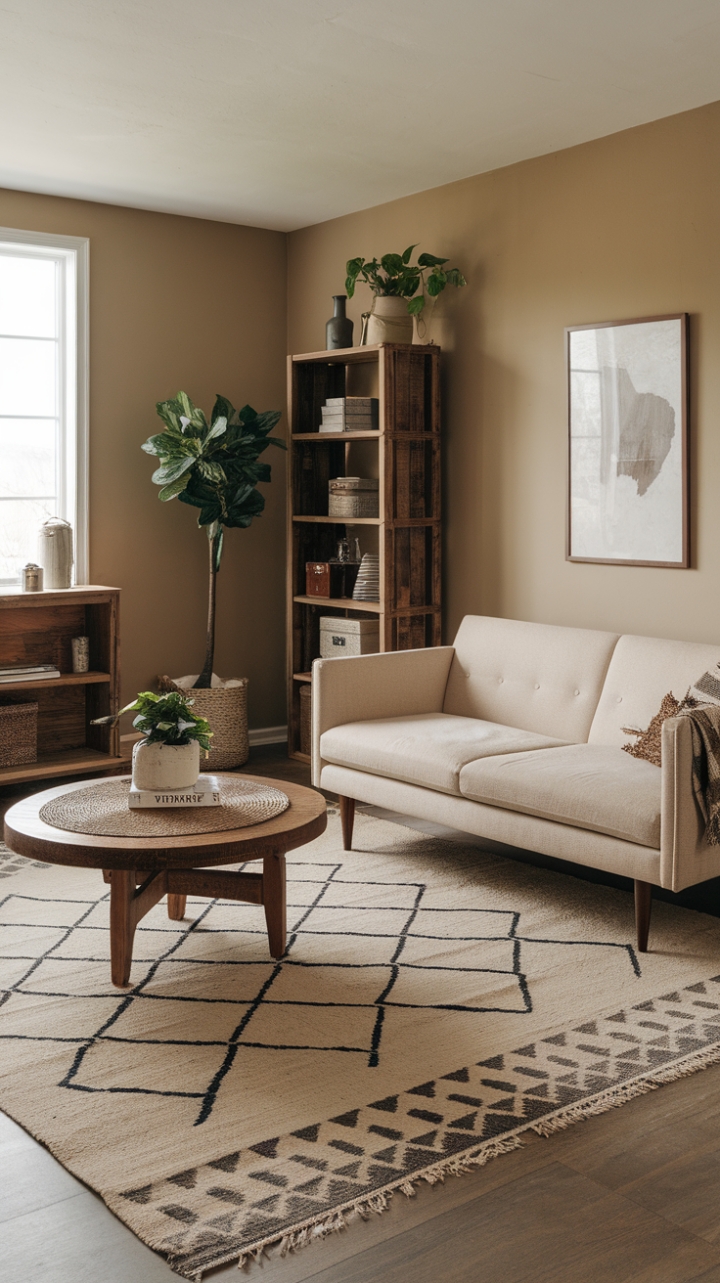 Chic Modern Farmhouse Living Room with Cozy Elegance