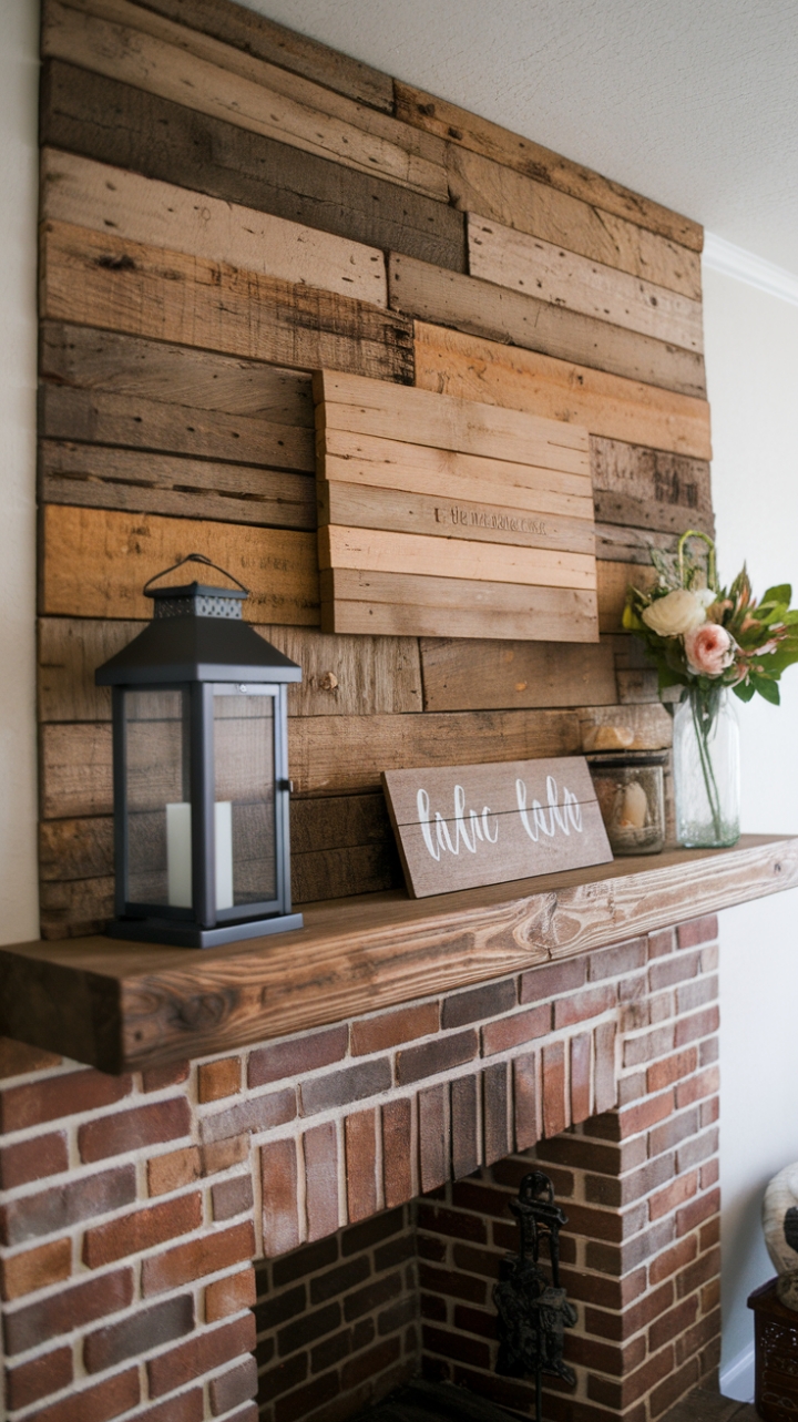 Countryside Charm: A Warm and Inviting Mantel Display