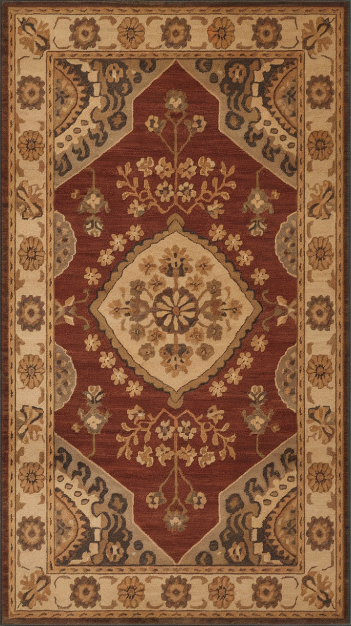 Vintage-Inspired Rug Adds Rustic Charm to Farmhouse Decor