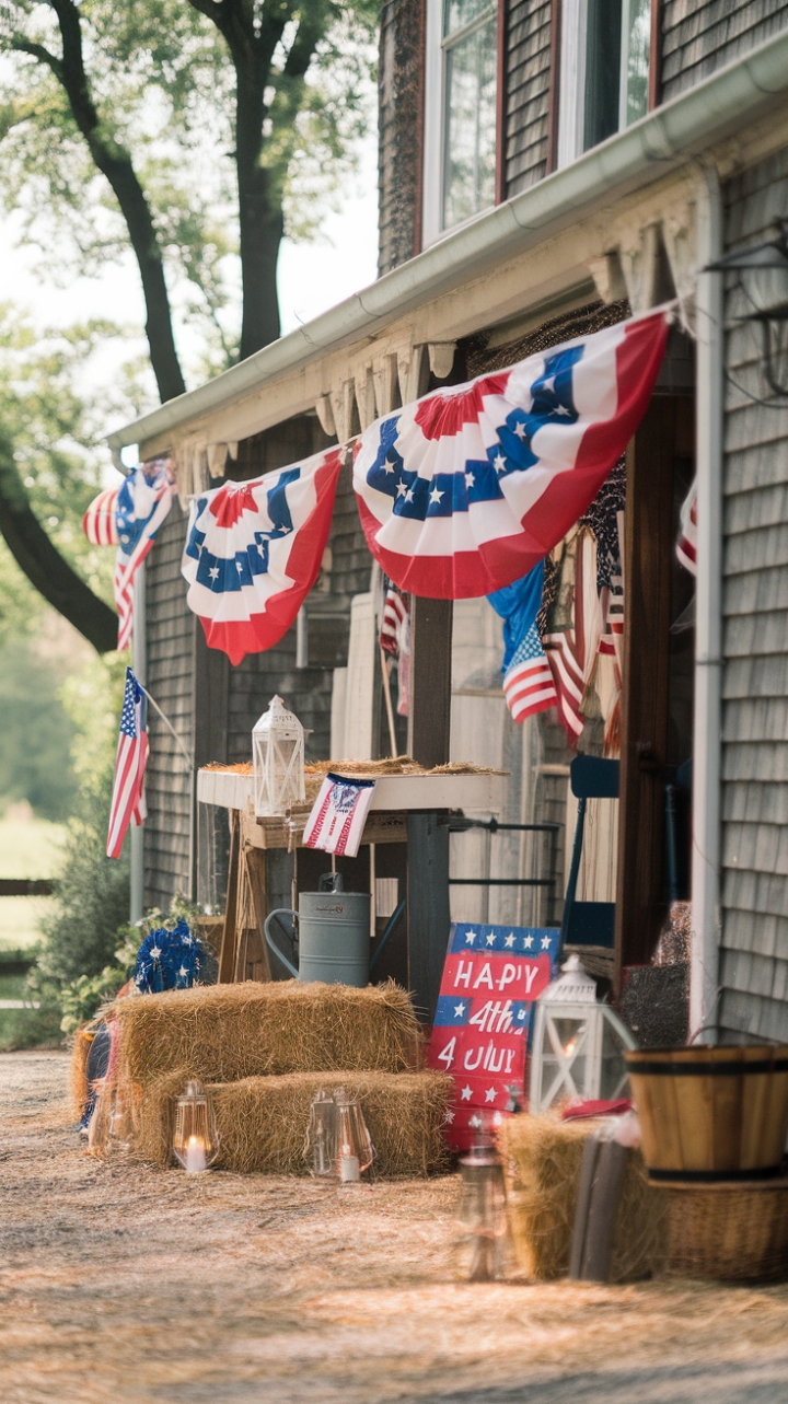 Vintage Americana Farmhouse Celebrates Independence Day