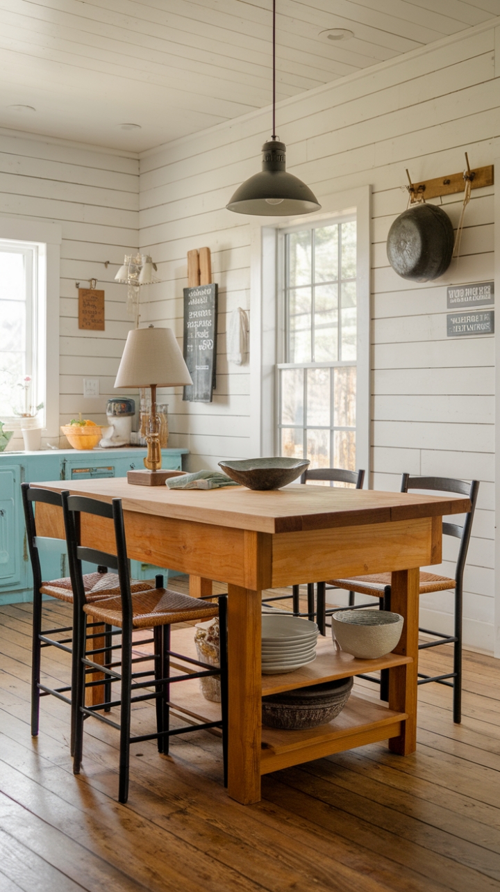 Charming Shiplap and Wood Floors Create Inviting Atmosphere