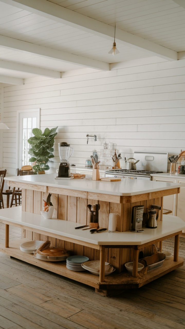 Cozy Country Kitchen with a Central Island