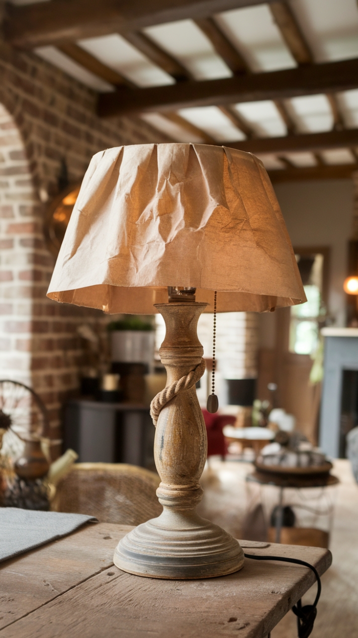 Rustic Charm: Embrace Imperfection with This Vintage Lamp