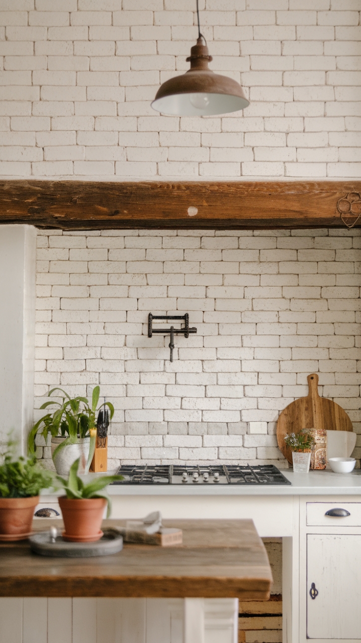 Warm and Inviting Farmhouse Kitchen Highlighting Natural Materials