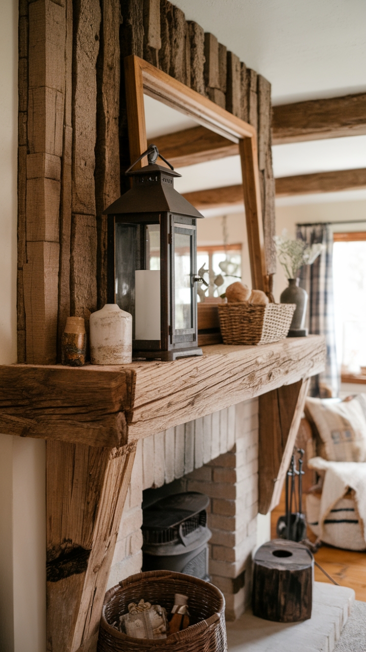 Warmth and Charm: A Rustic Living Room Setting