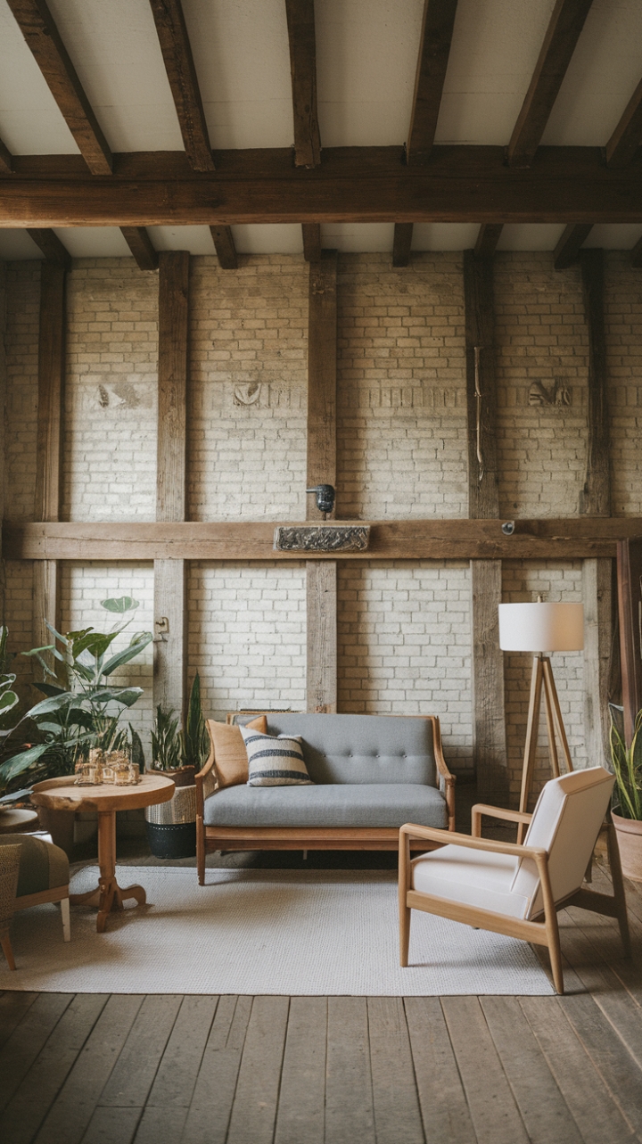 Rustic Charm Meets Modern Comfort in This Farmhouse Living Room