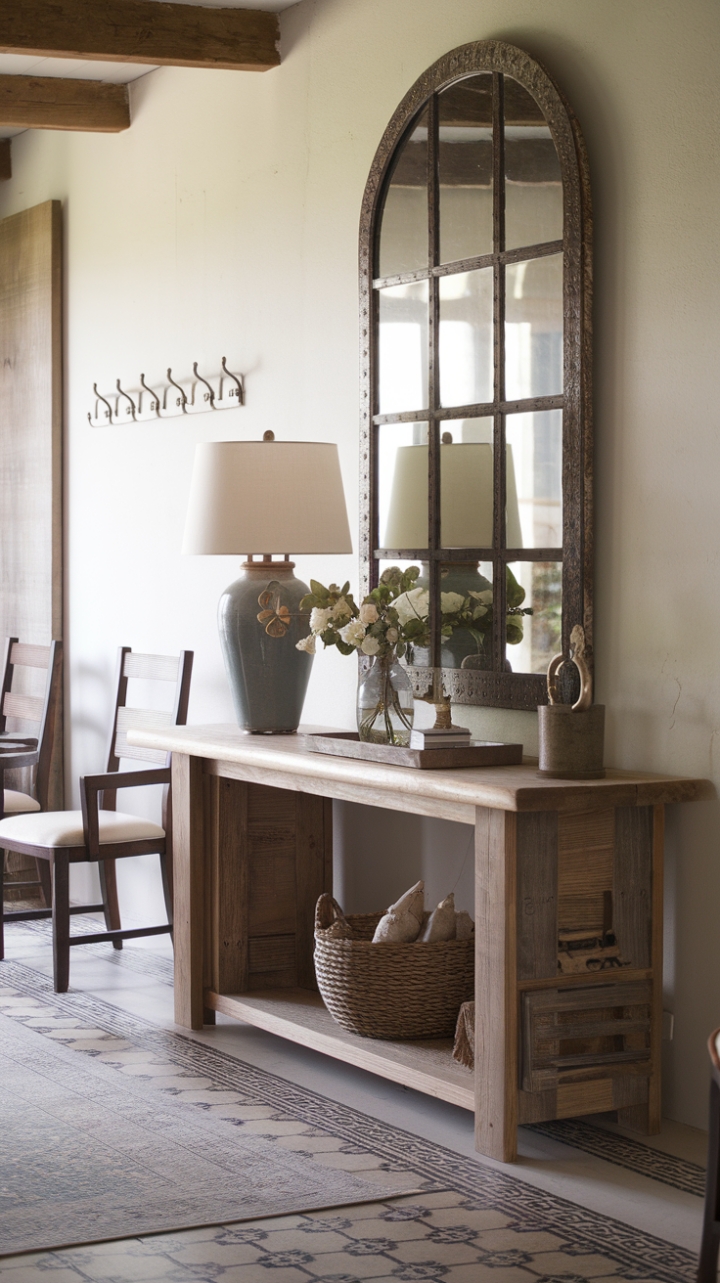 Warm Welcome: Rustic Console Charm