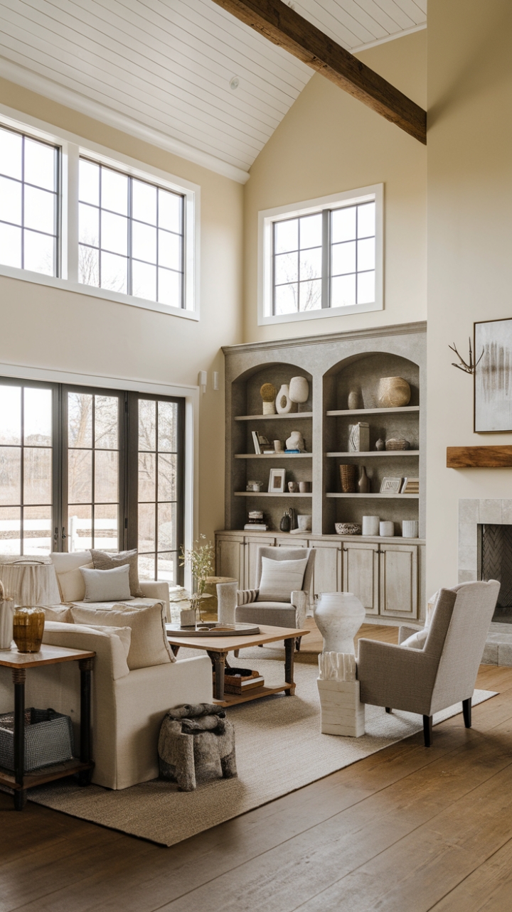 Rustic Elegance in a Modern Farmhouse Family Room