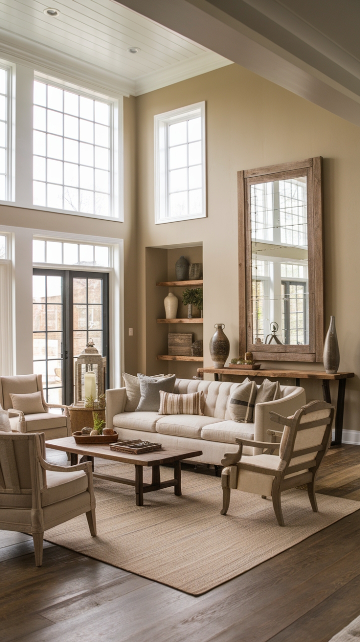 Modern Farmhouse Family Room with Rustic Charm