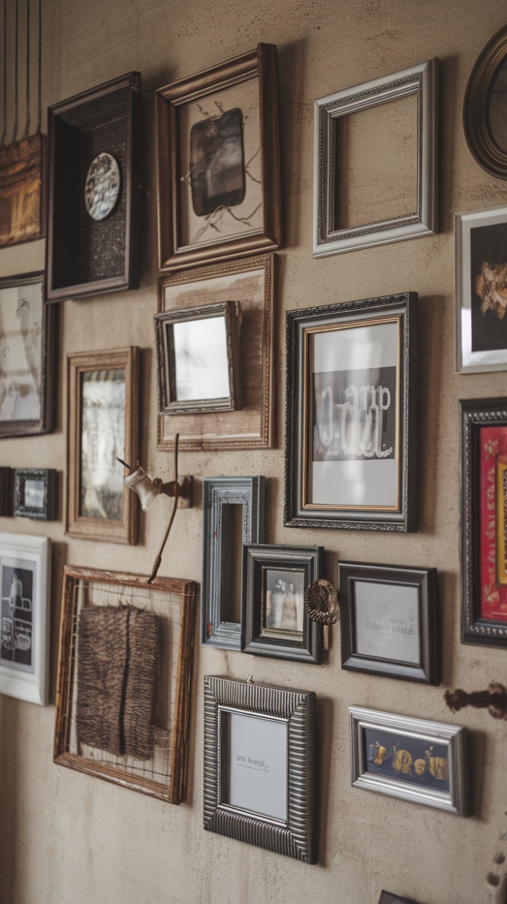 Eclectic Frame Display Adds Warmth and Character
