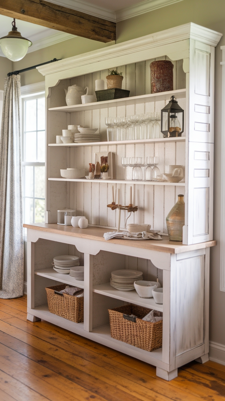 Rustic Elegance: A Farmhouse Hutch for Warm, Inviting Spaces