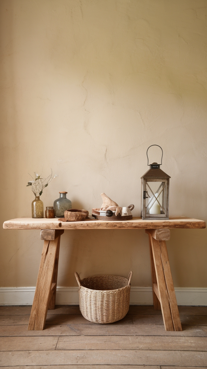 Rustic Charm: A Console Table That Celebrates Natural Materials