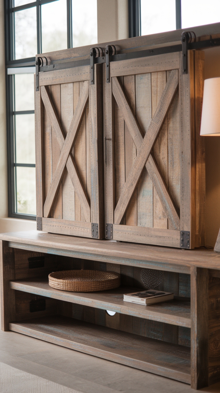 Country Charm TV Console with Ample Storage