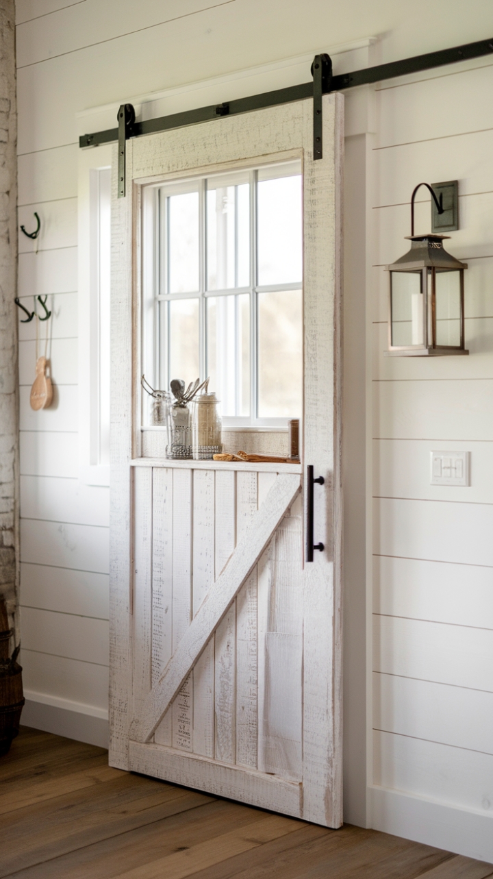 Charming Modern Farmhouse with Rustic Pantry Door