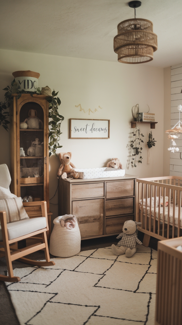Serene Nursery Retreat with Natural Tones and Thoughtful Details