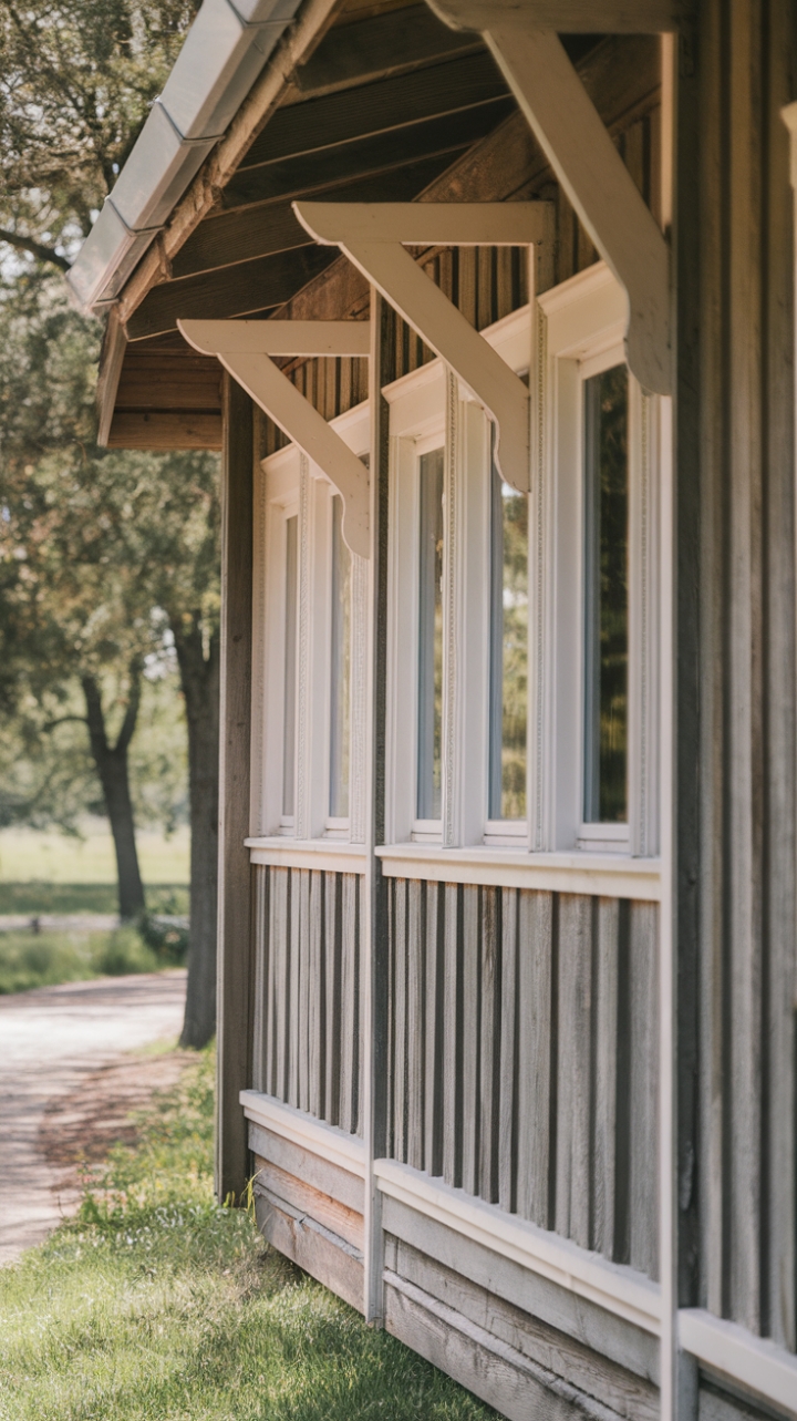 Craftsmanship in White: A Fresh Take on Rustic Farmhouse Exterior