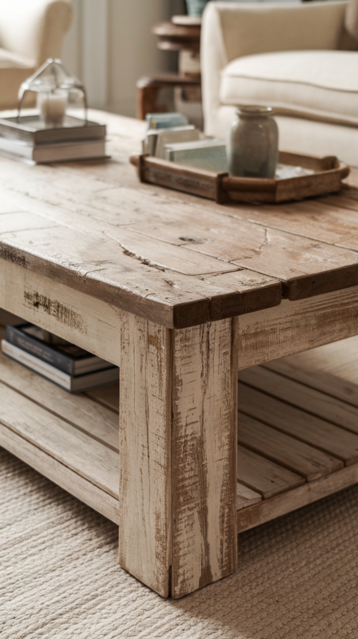Unique Weathered Wood Accent for Your Living Space