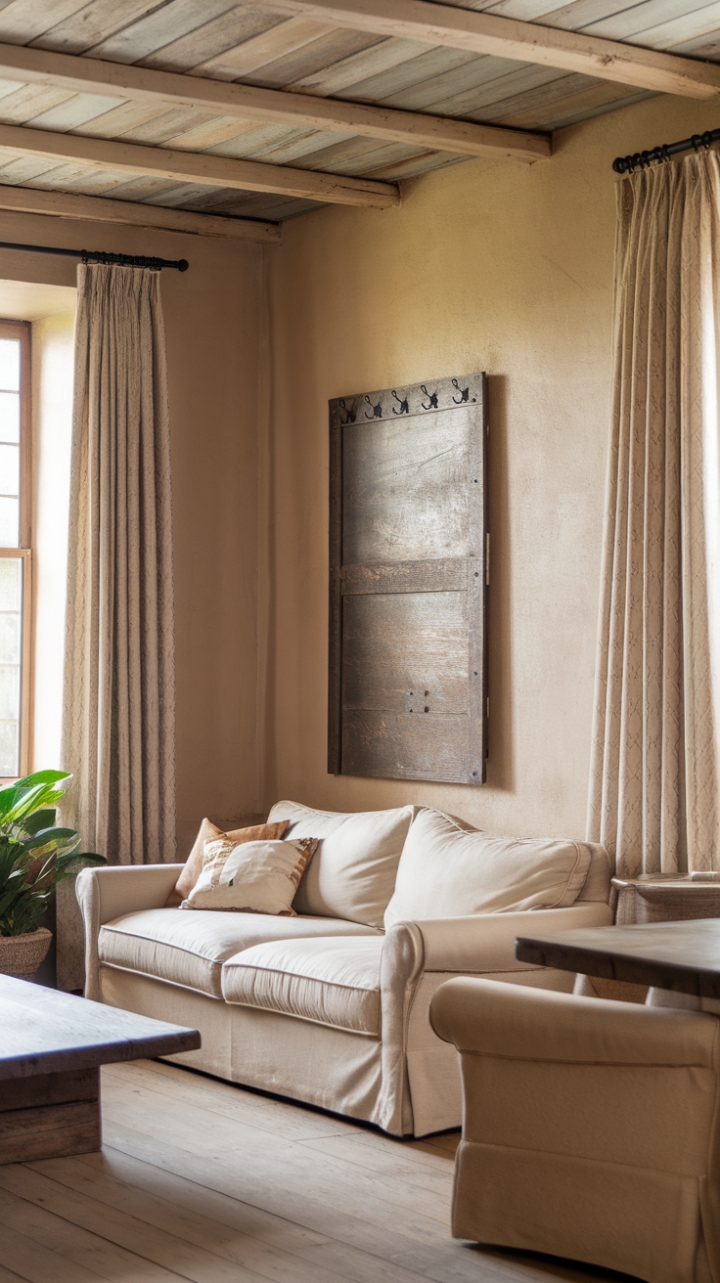 Rustic Charm and Soft Tones for a Relaxing Retreat