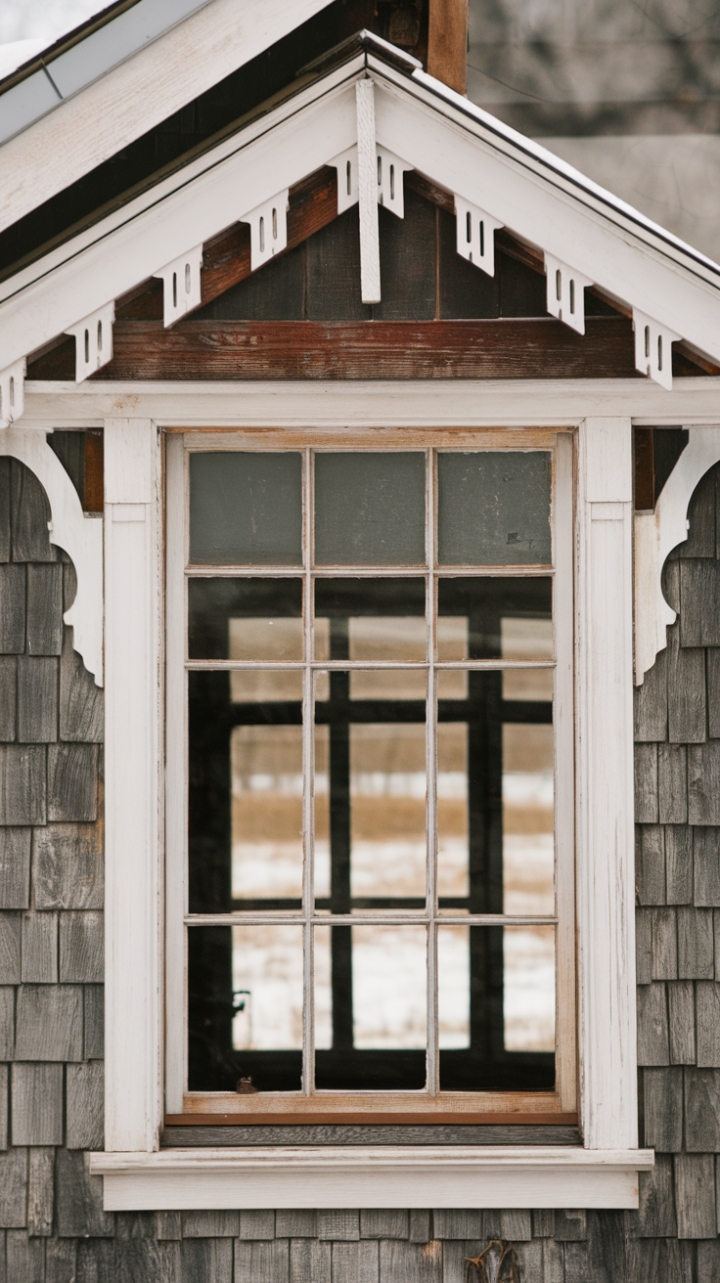 Timeless Elegance: The Character of a Weathered Farmhouse Window