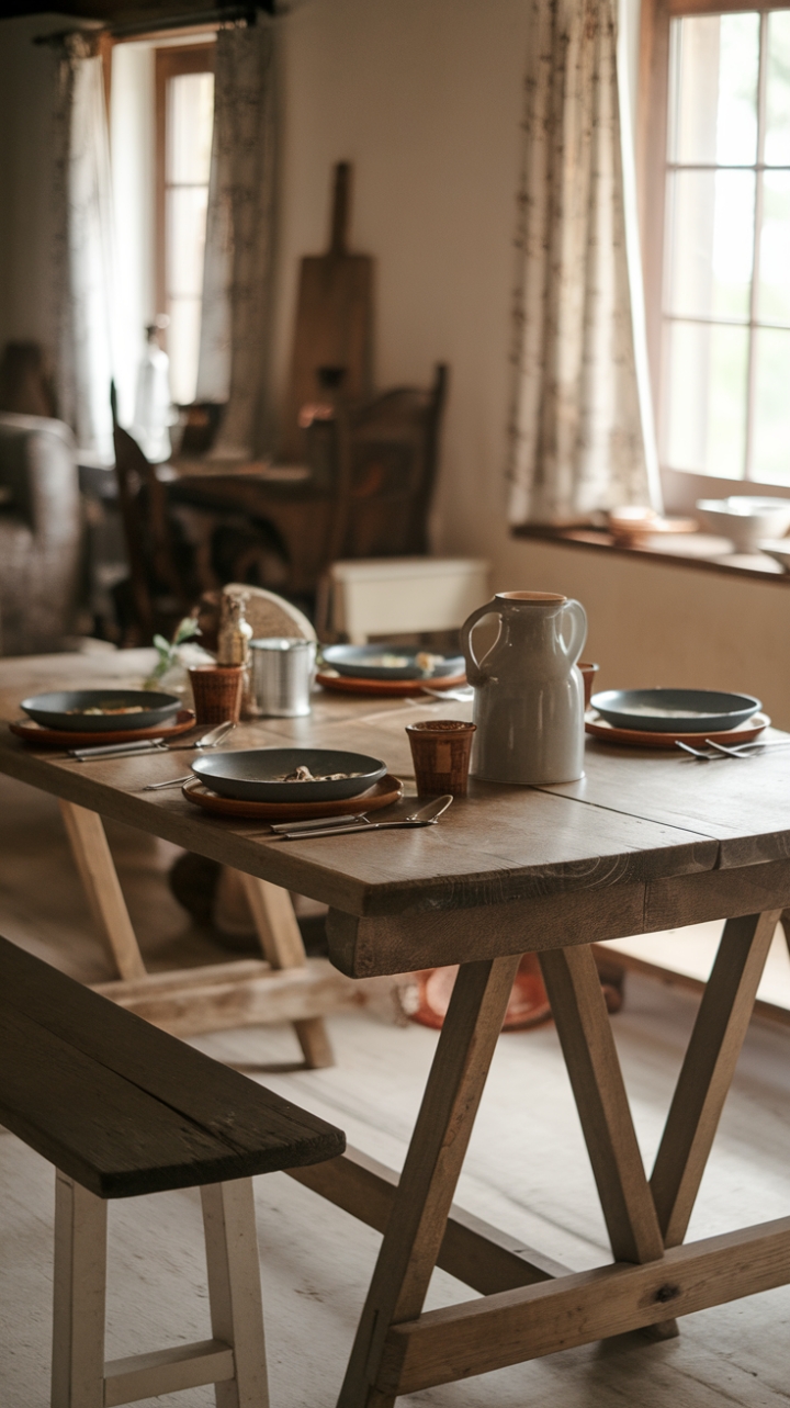 Country Charm: A Trestle Table for Cherished Moments