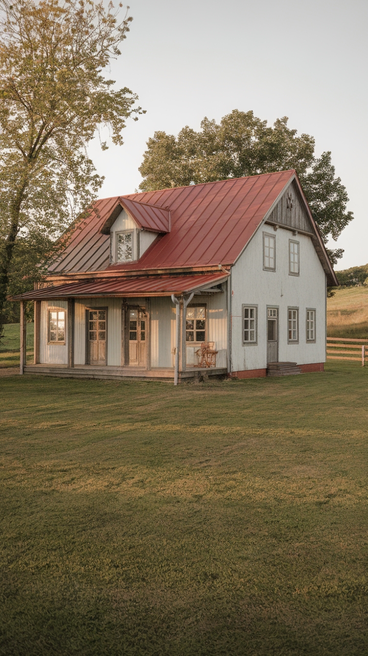 Serene White House Surrounded by Nature's Beauty