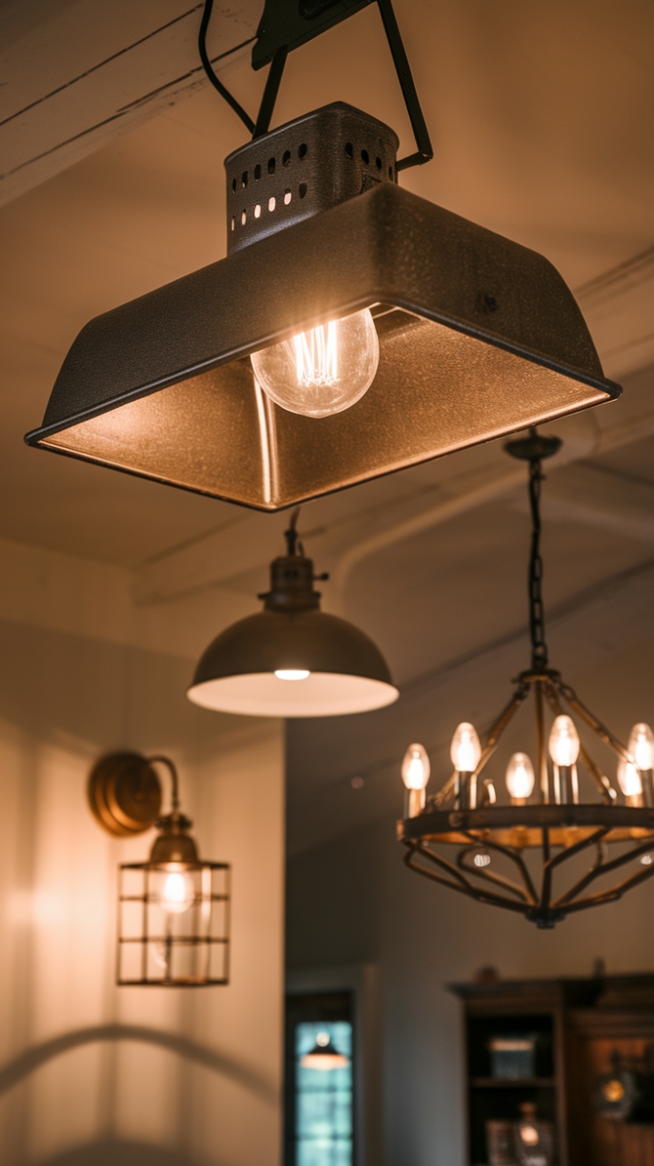 Vintage-Inspired Lighting Enhances Cozy Farmhouse Style