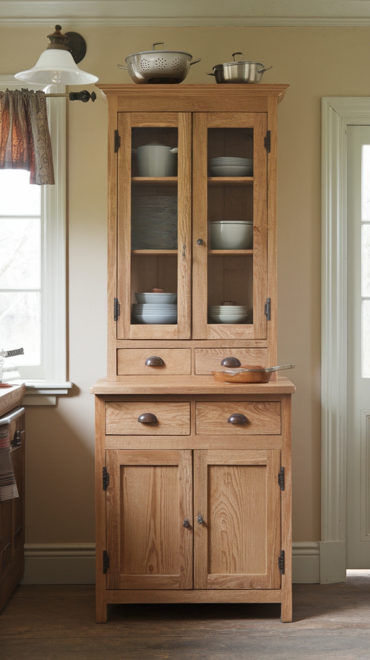 Rustic Elegance: Shaker-Style Kitchen Cabinet