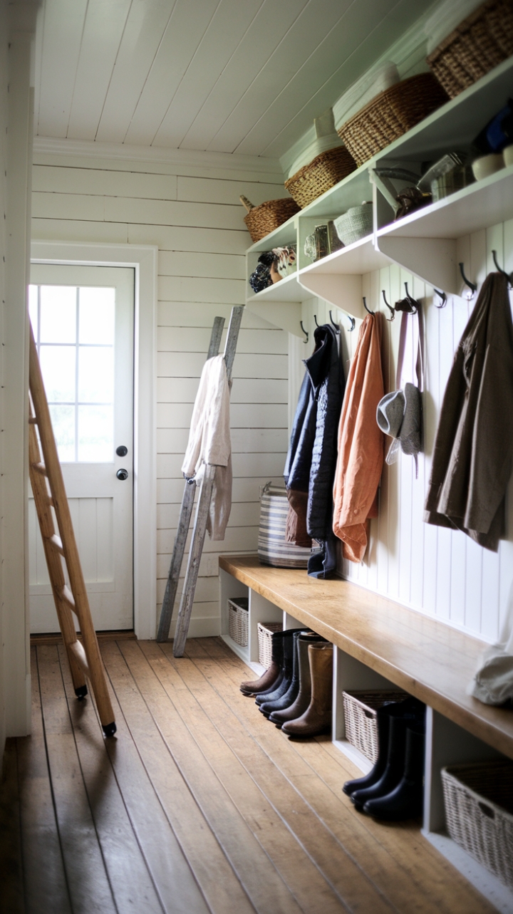 Rustic Farmhouse Mudroom: Function Meets Charm