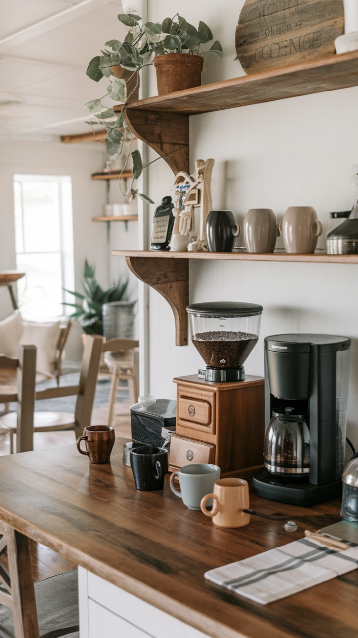 Charming Rustic Coffee Station for a Cozy Morning