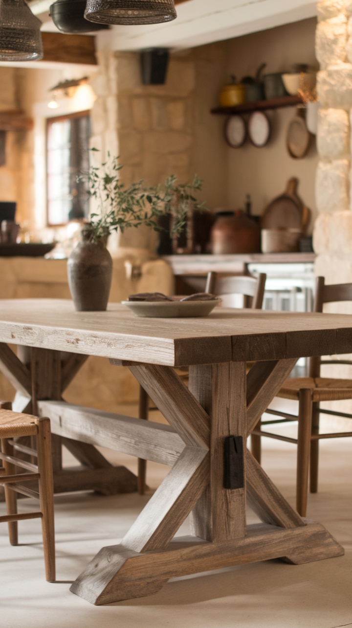 Rustic Elegance: The Perfect Dining Focal Point