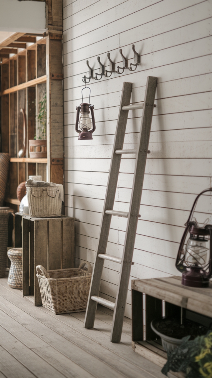 Country Charm: Cozy Shiplap and Warm Wood Blend Style and Function
