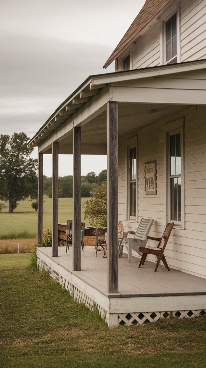 Timeless Elegance: Embrace the Serenity of a Classic Farmhouse Porch