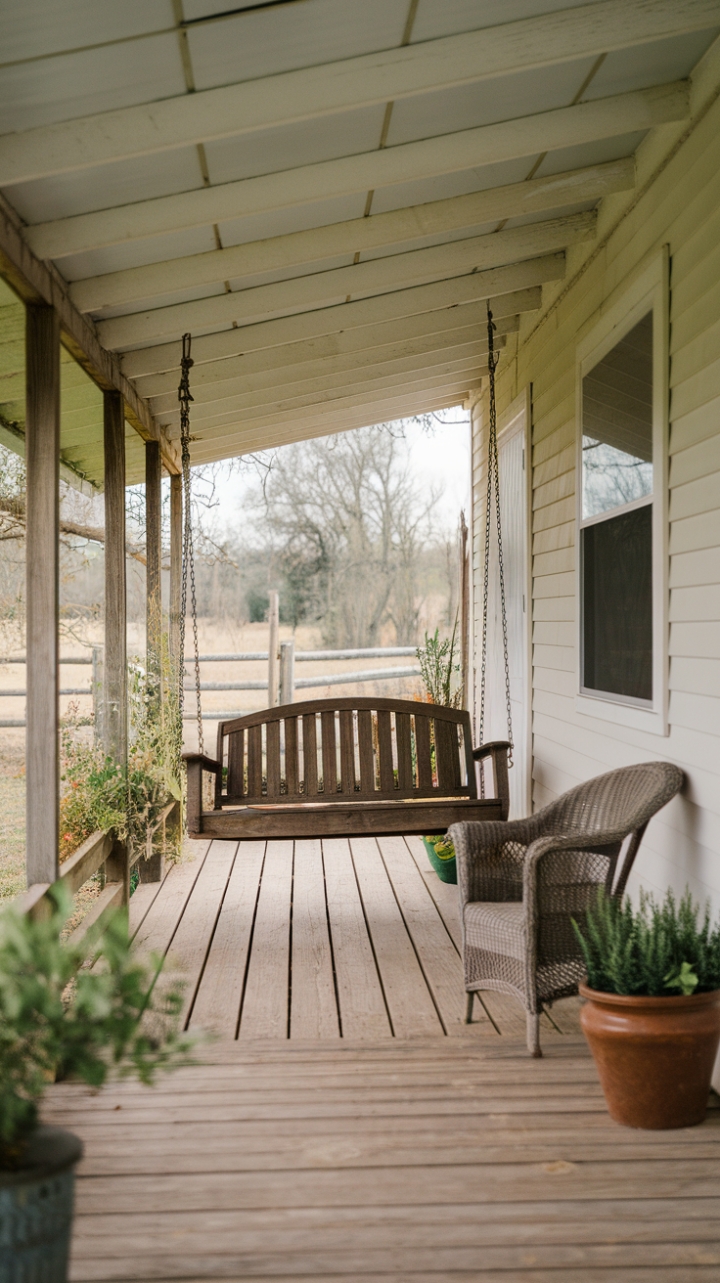 Rustic Porch Retreat for Relaxation and Connection
