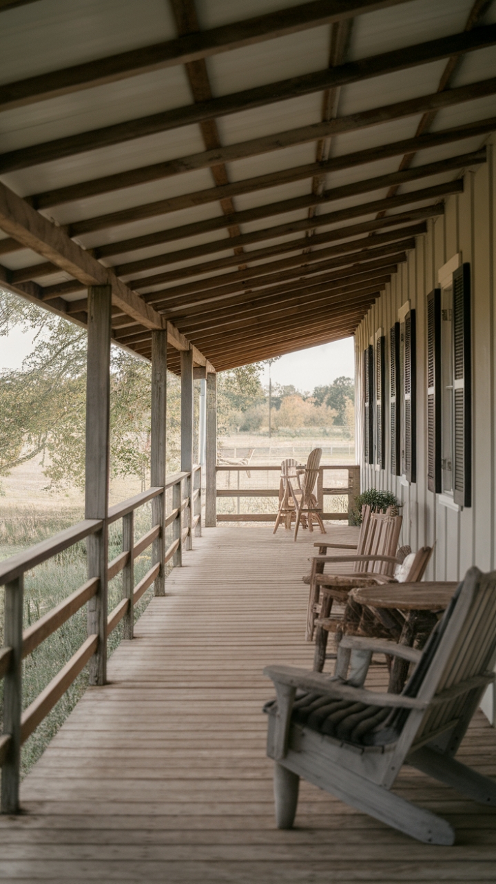 Rustic Retreat: Embrace the Peaceful Allure of a Rural Veranda