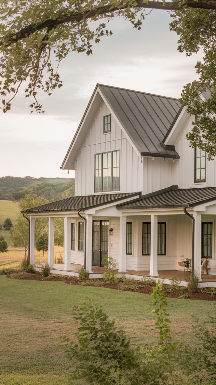 Rustic Elegance: A Contemporary Farmhouse Embracing the Landscape
