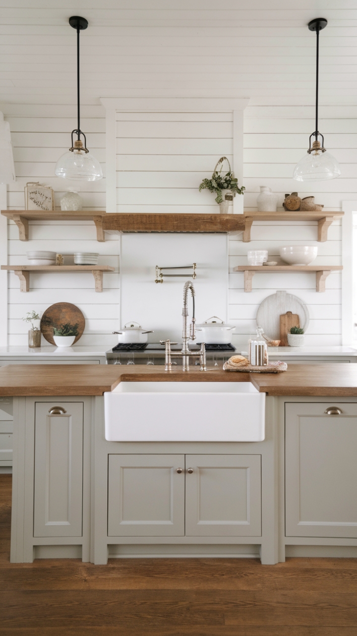 Rustic Elegance: A Modern Farmhouse Kitchen with Classic Charm
