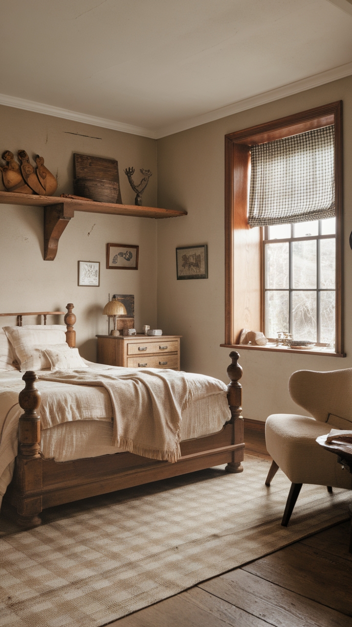 Timeless Tranquility in a Rustic Bedroom
