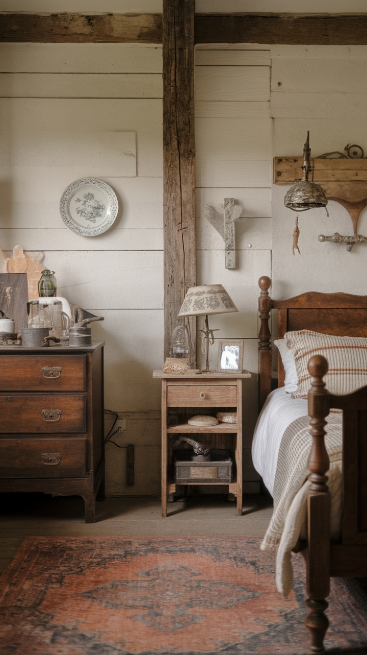 Shabby Chic Serenity: An Inviting Rustic Bedroom