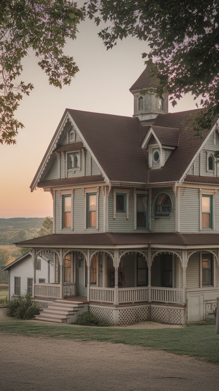 Timeless Charm: A 19th-Century Farmhouse Blending Architectural Styles