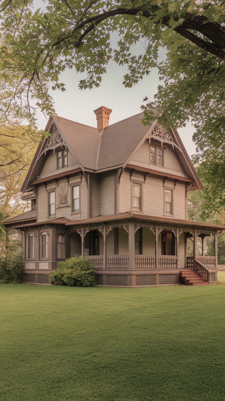 Timeless Charm: A 19th-Century Farmhouse Blending Queen Anne, Gothic Revival, and Folk Victorian Styles
