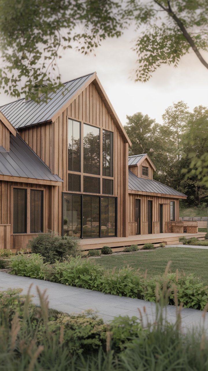 Harmonious Blend of Nature and Design in a Modern Farmhouse