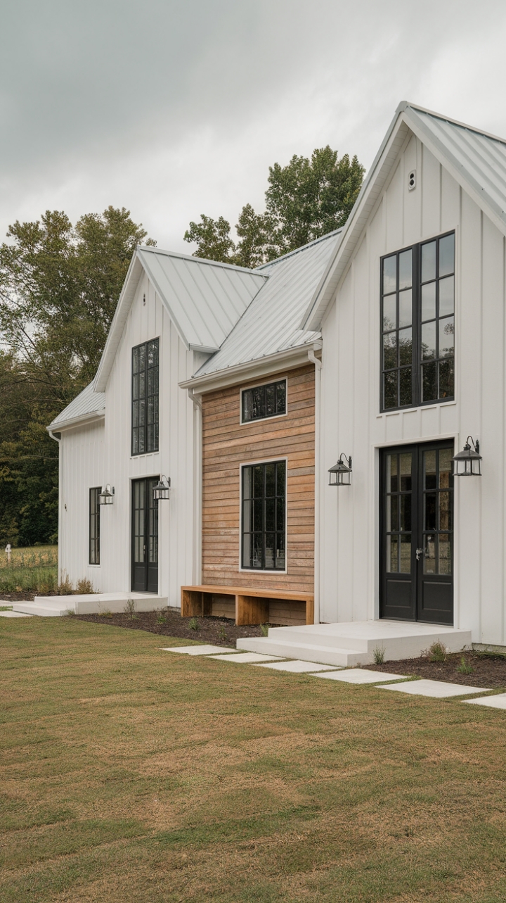 Modern Farmhouse Harmony: A Blend of Contemporary and Rustic Elegance