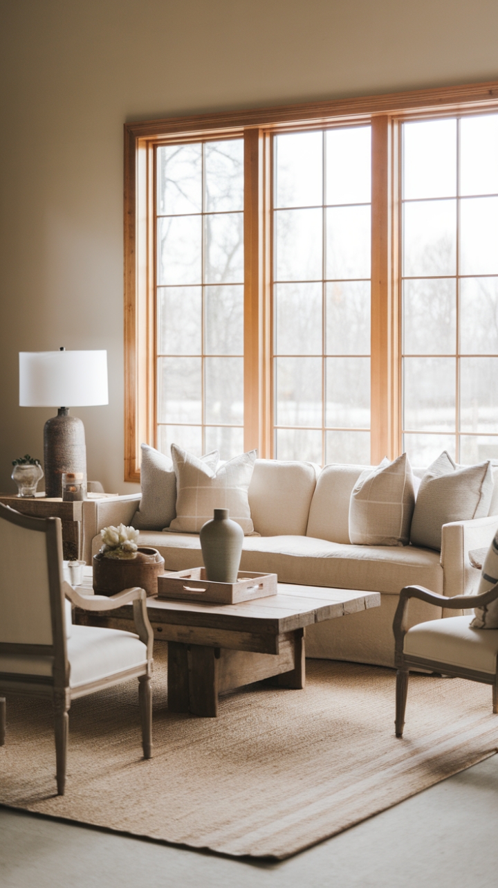 Serene Simplicity: Modern Farmhouse Living Room Design