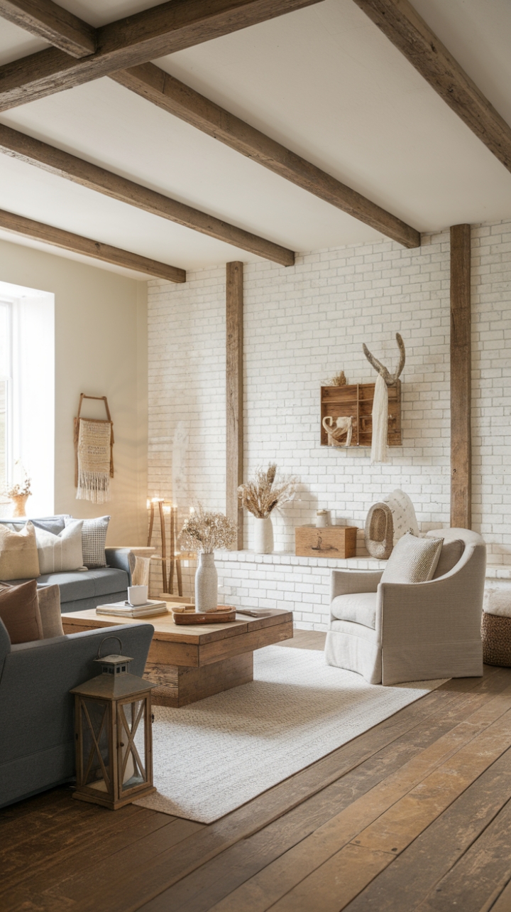 Modern Farmhouse Living Room: A Perfect Blend of Rustic Charm and Contemporary Comfort