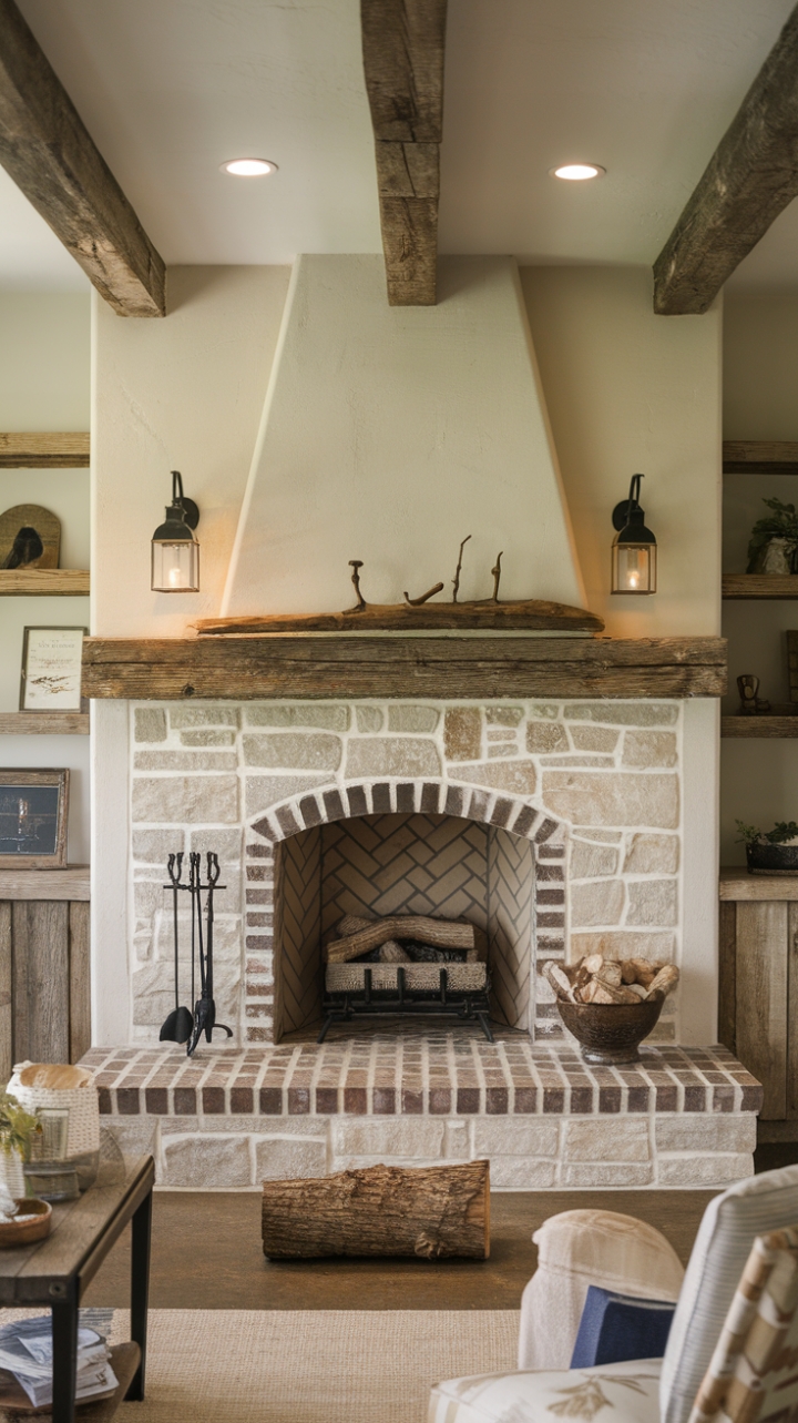 Cozy Stone & Reclaimed Wood Gathering Spot