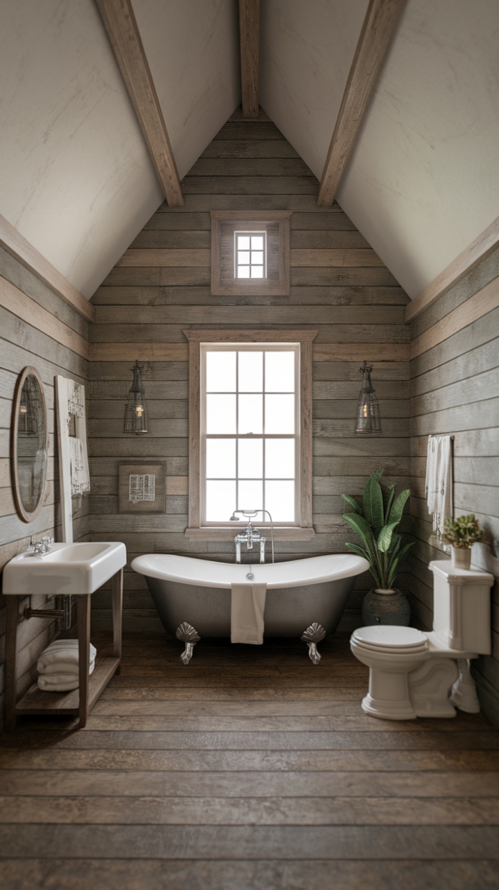 Timeless Charm: A Barn-Style Bathroom Retreat